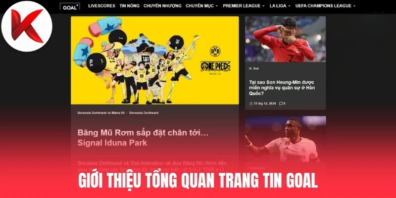 Giới thiệu tổng quan trang tin Goal.com